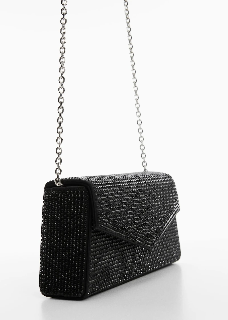 Chain bag with crystals