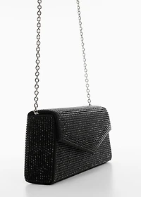 Chain bag with crystals