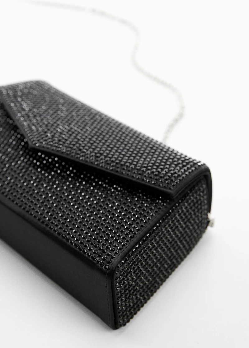 Chain bag with crystals