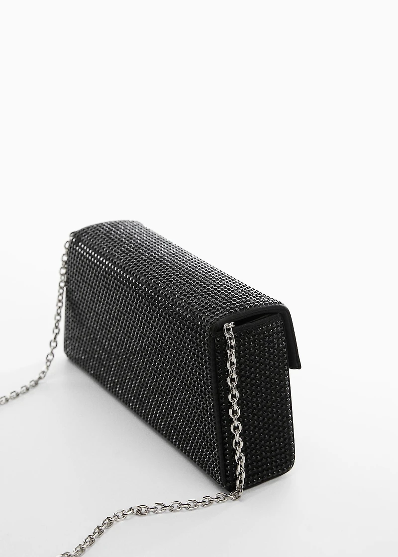 Chain bag with crystals