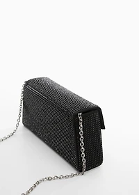 Chain bag with crystals