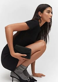 Chain bag with crystals