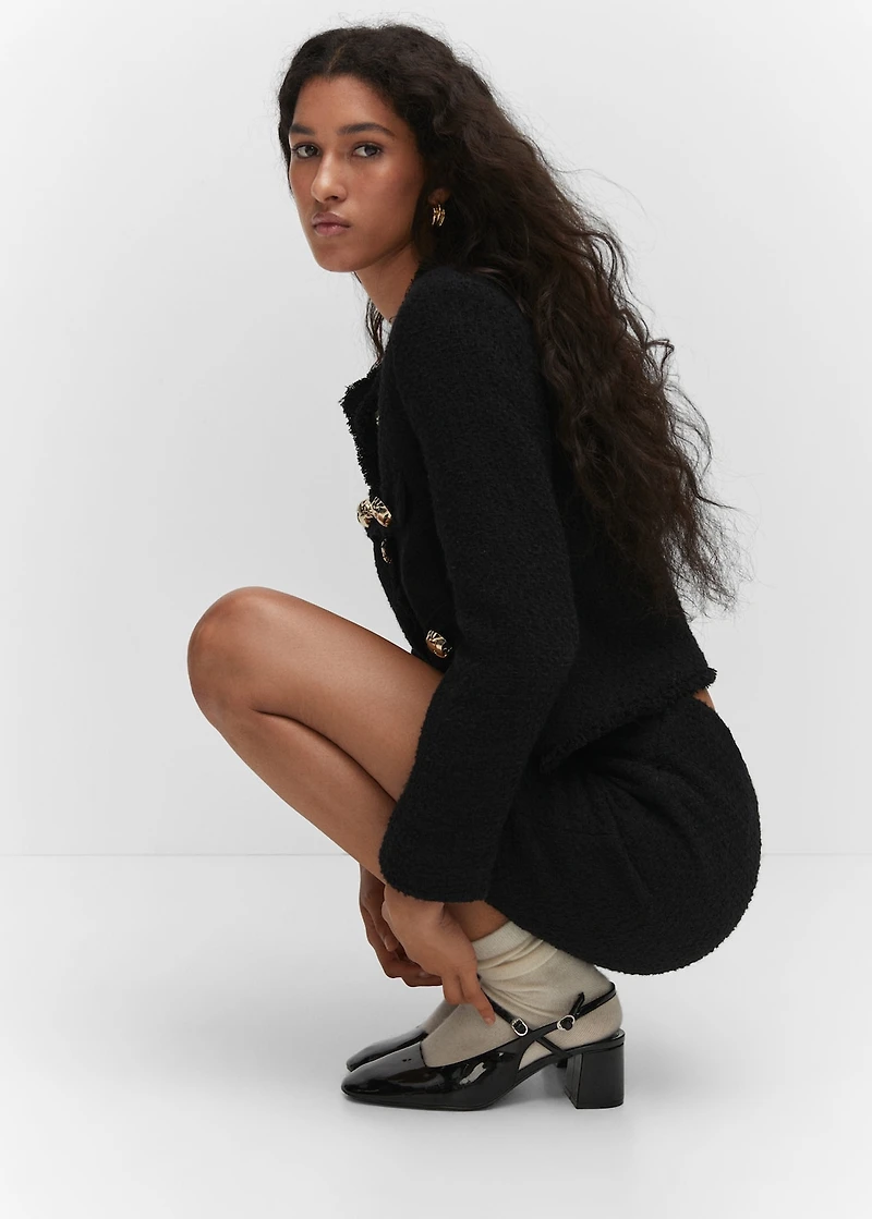 Tweed jacket with pockets