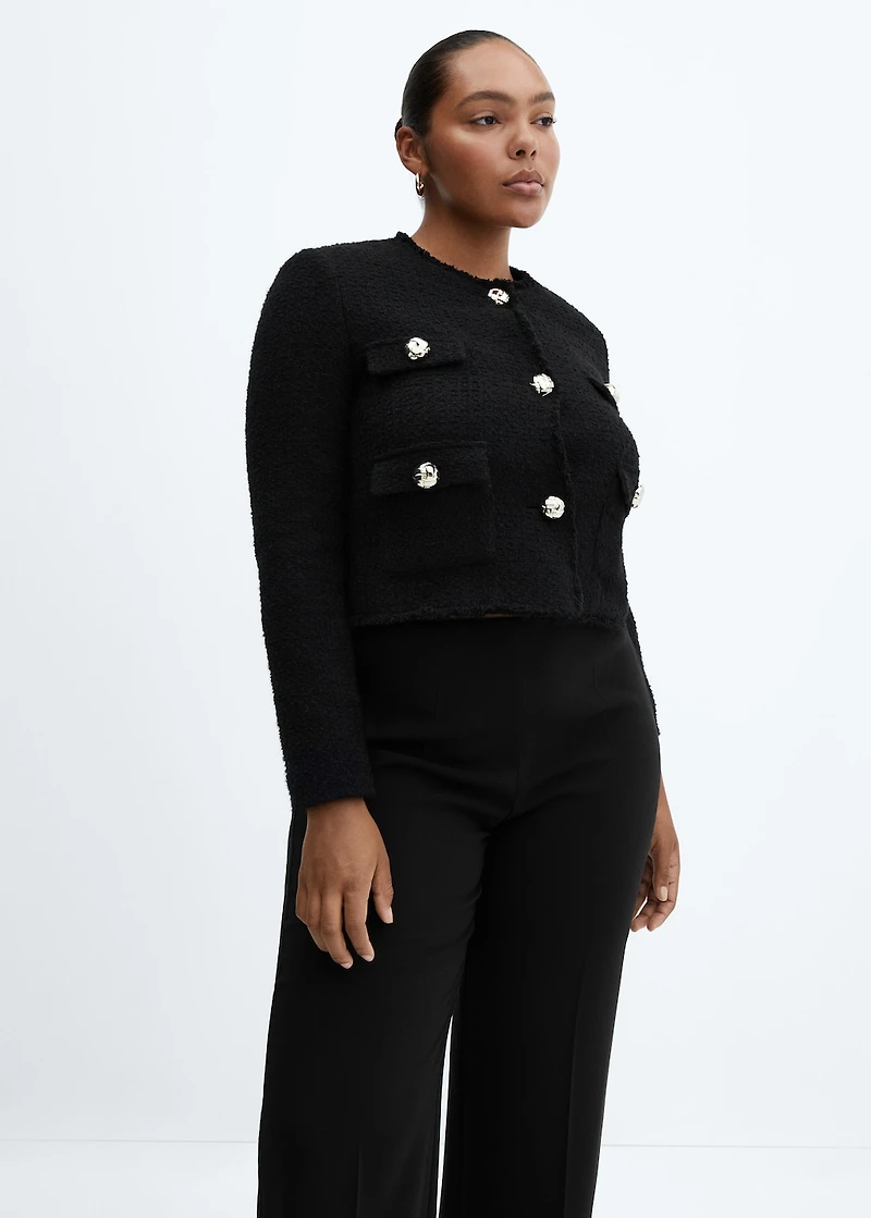 Tweed jacket with pockets