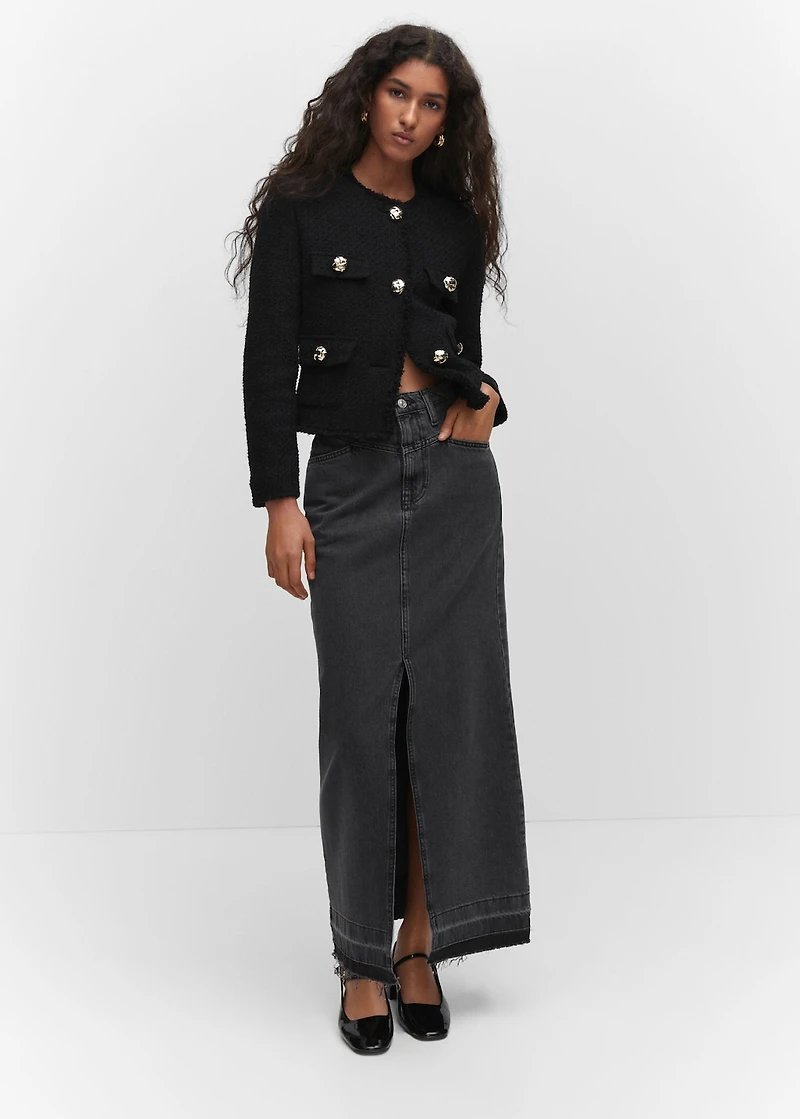 Tweed jacket with pockets