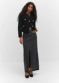 Tweed jacket with pockets