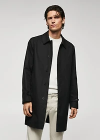 Water-repellent cotton trench coat