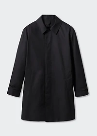 Water-repellent cotton trench coat