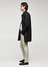 Water-repellent cotton trench coat