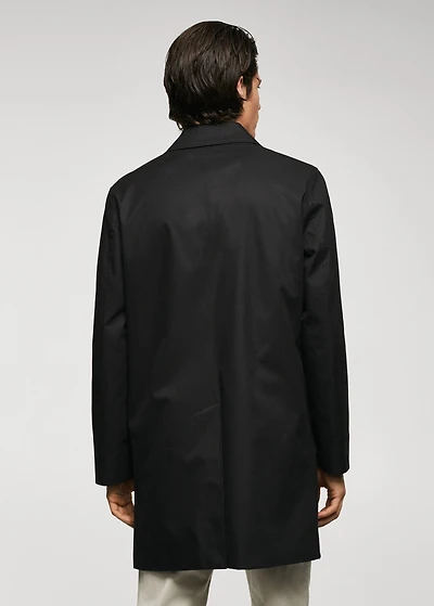 Water-repellent cotton trench coat