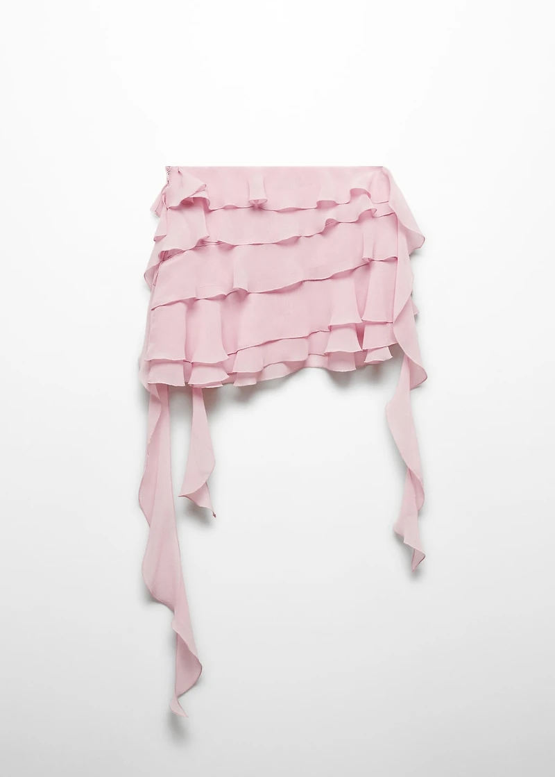 Ruffled chiffon skirt