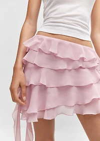 Ruffled chiffon skirt