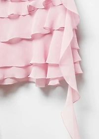 Ruffled chiffon skirt