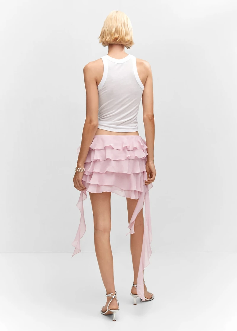 Ruffled chiffon skirt