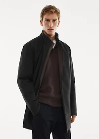 Reversible water-repellent quilted barn jacket