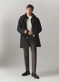 Reversible water-repellent quilted barn jacket