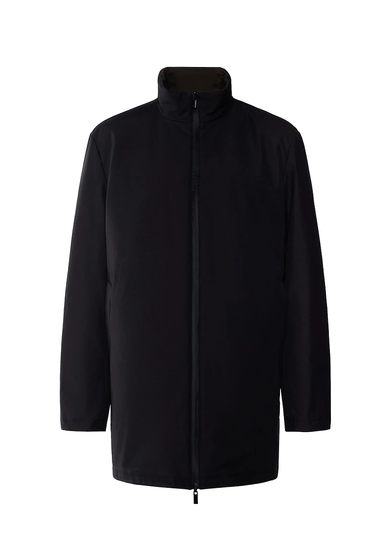 Reversible water-repellent quilted barn jacket