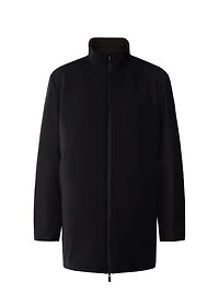 Reversible water-repellent quilted barn jacket