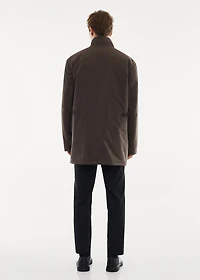 Reversible water-repellent quilted barn jacket