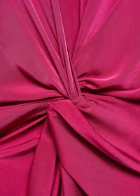 Satin dress with knot