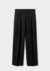 Wide leg pleated pants