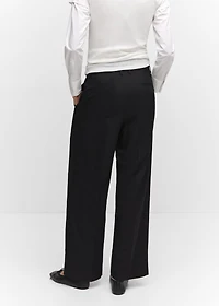 Wide leg pleated pants