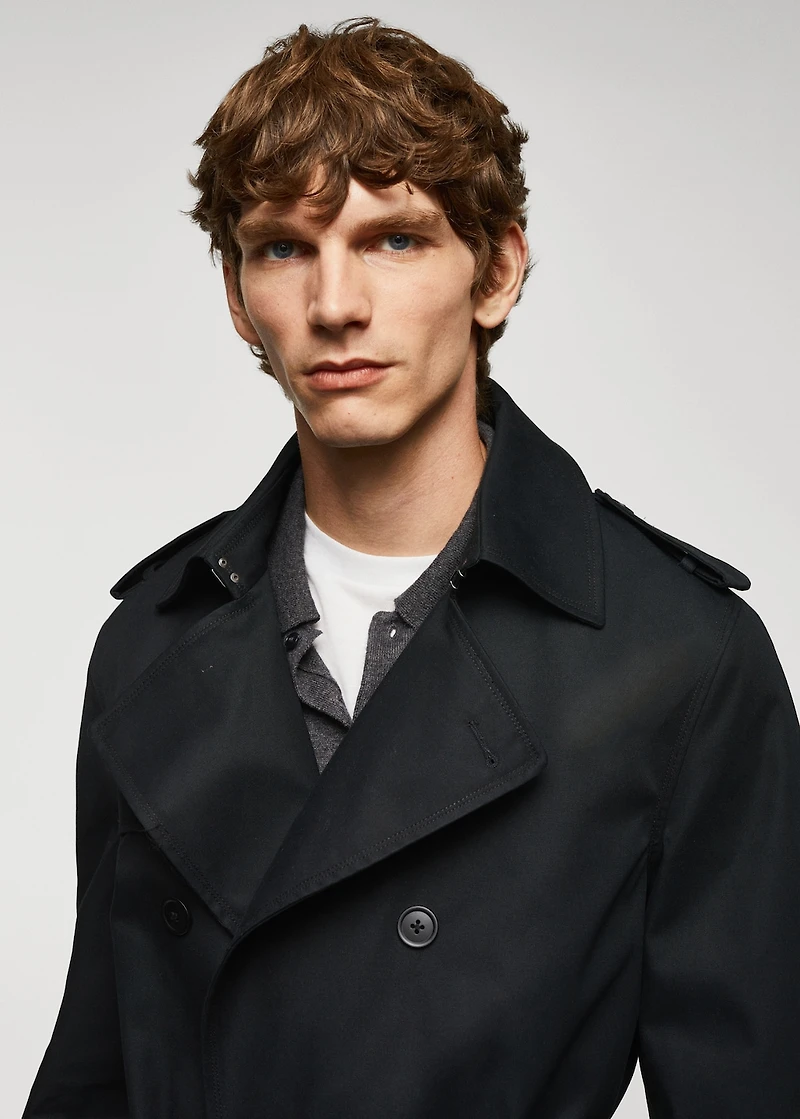 Classic water-repellent trench coat