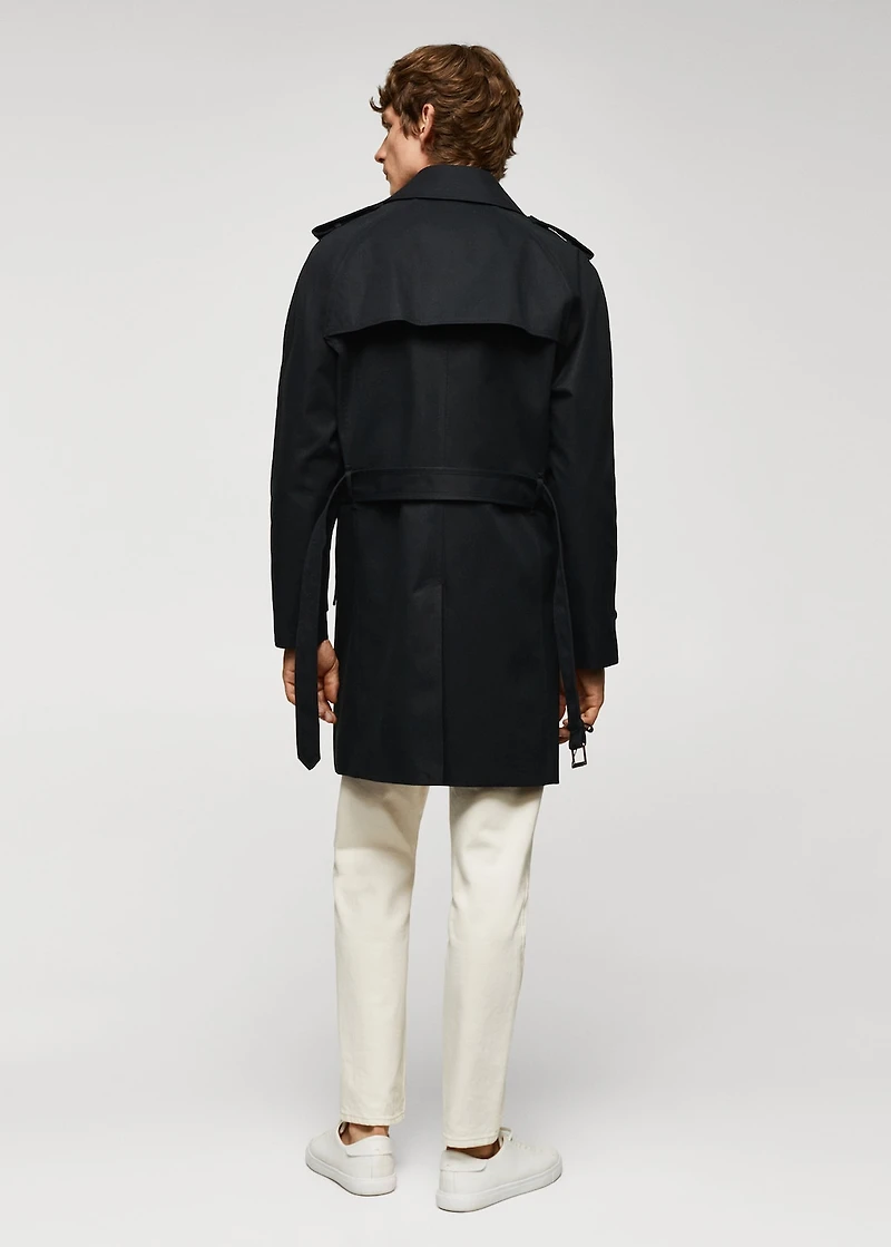 Classic water-repellent trench coat