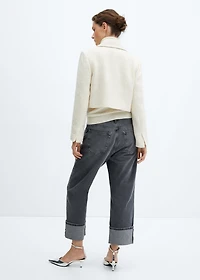 Cropped tweed jacket with pockets