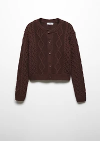 Cable-knit cardigan