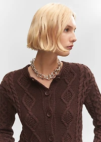 Cable-knit cardigan