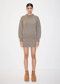 Puffed-sleeved wool sweater