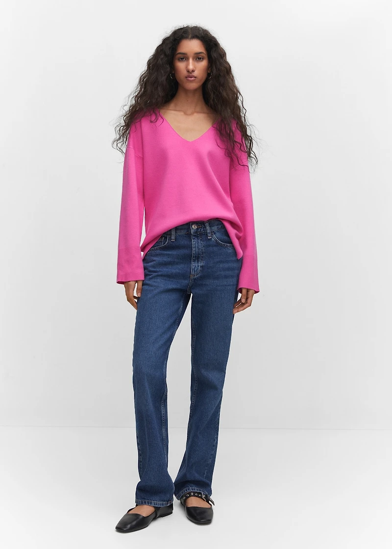 Oversized V-neck sweater