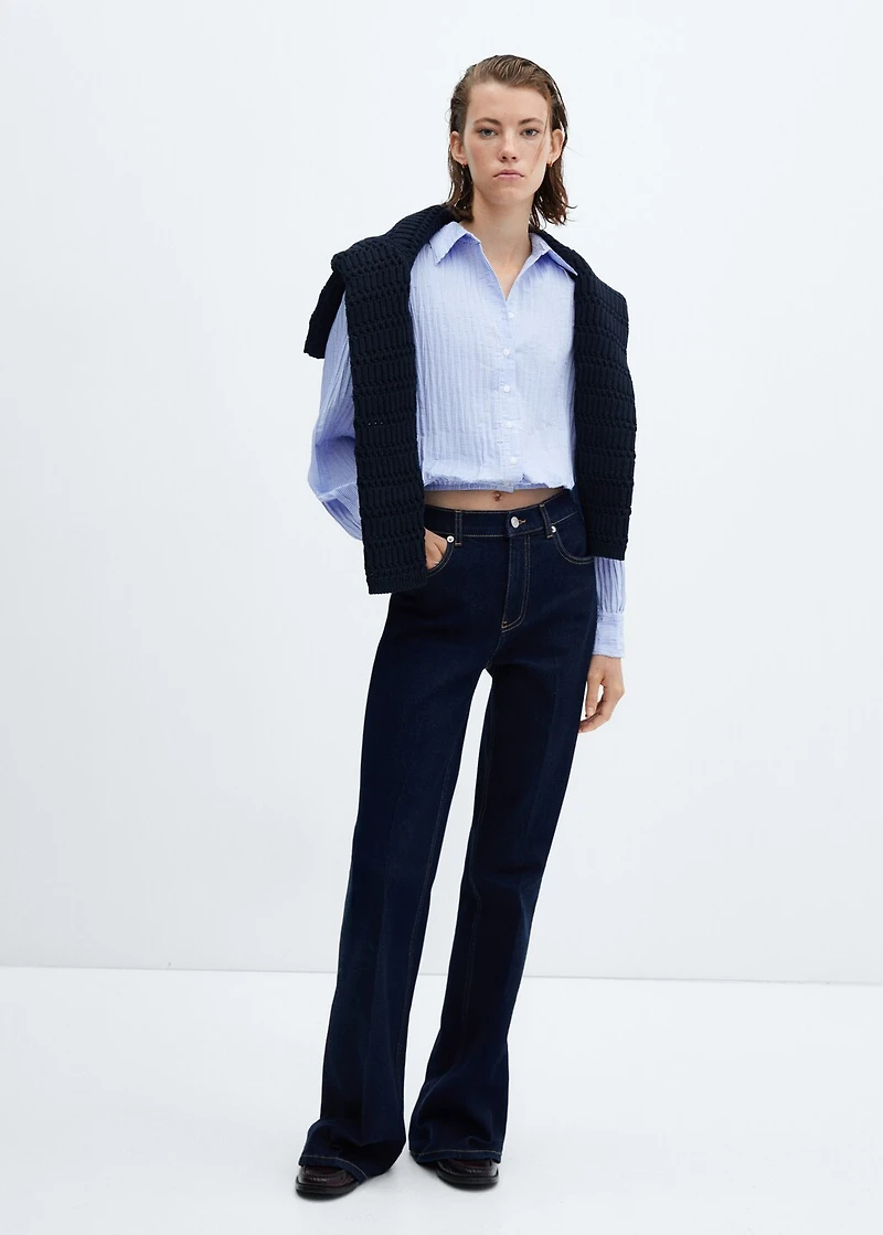 Striped textured shirt