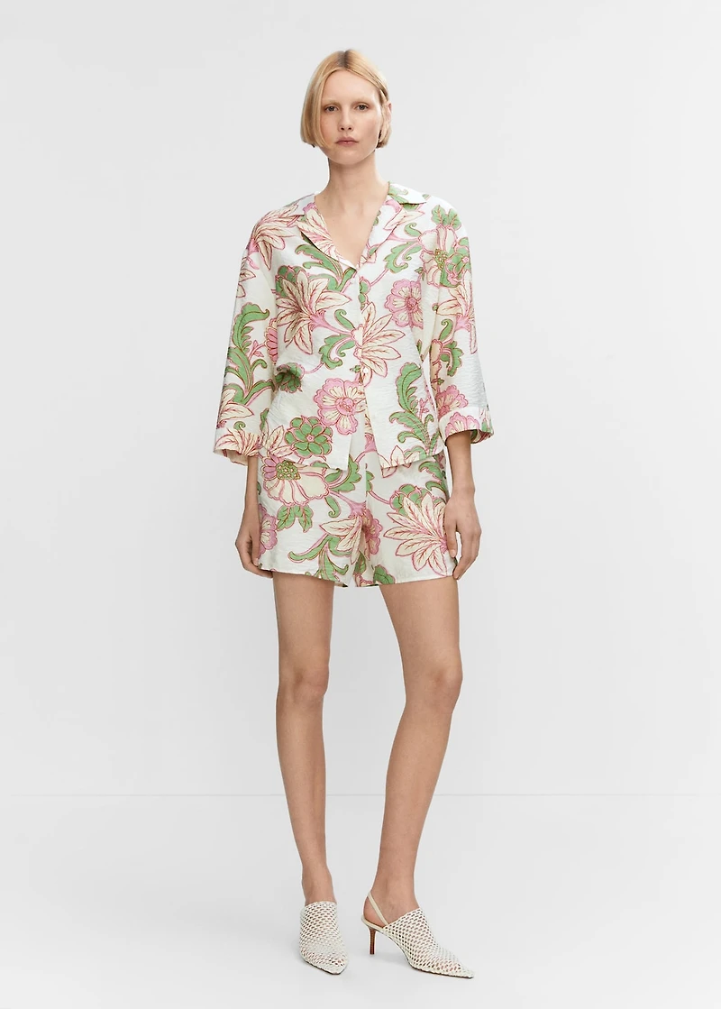 Textured printed shirt