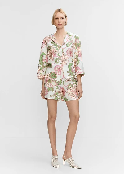 Textured printed shirt