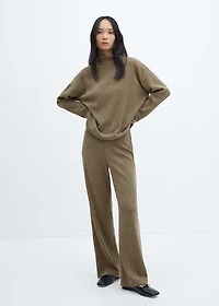 Corduroy sweatshirt with perkins neck