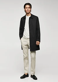 Water-repellent cotton trench coat