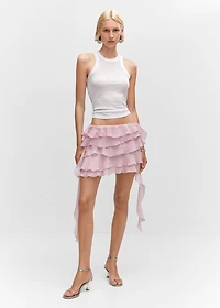 Ruffled chiffon skirt