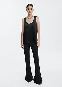 Silk top with wide straps