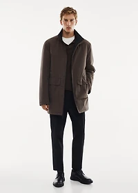 Reversible water-repellent quilted barn jacket