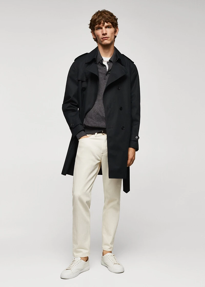 Classic water-repellent trench coat