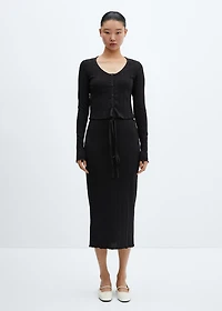 Knitted t-shirt with button