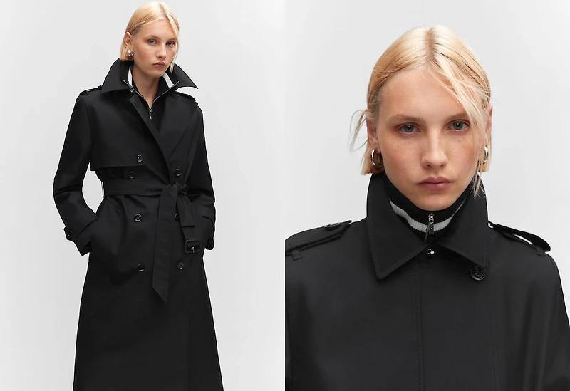 Waterproof double-breasted trench coat