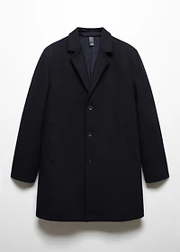 Detachable hood wool coat