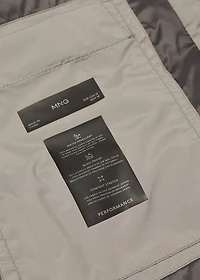 Water-repellent padded anorak