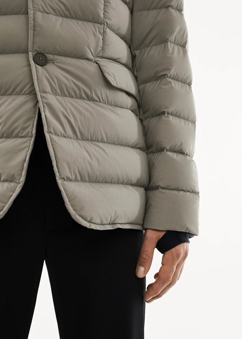 Water-repellent padded anorak