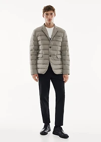 Water-repellent padded anorak