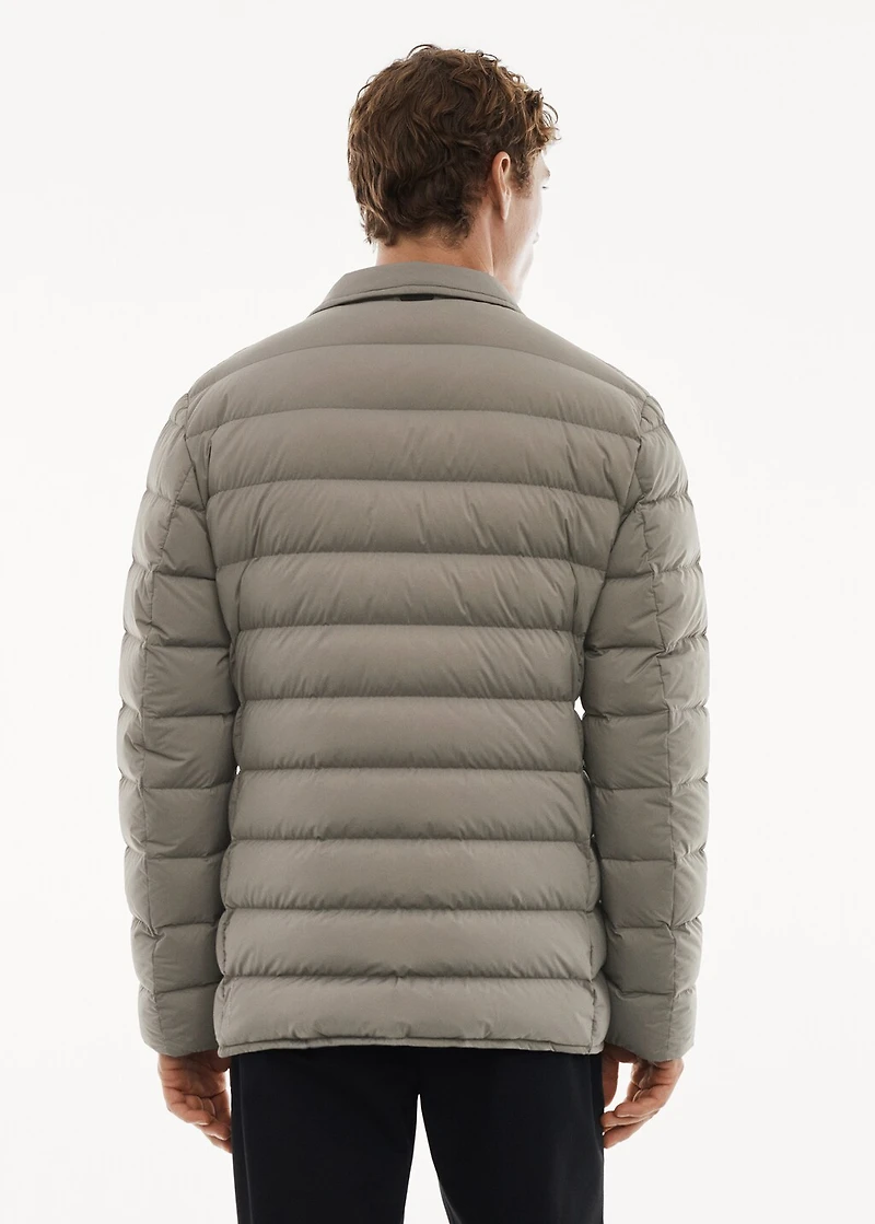 Water-repellent padded anorak