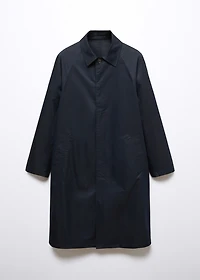 Relaxed-fit cotton trench coat